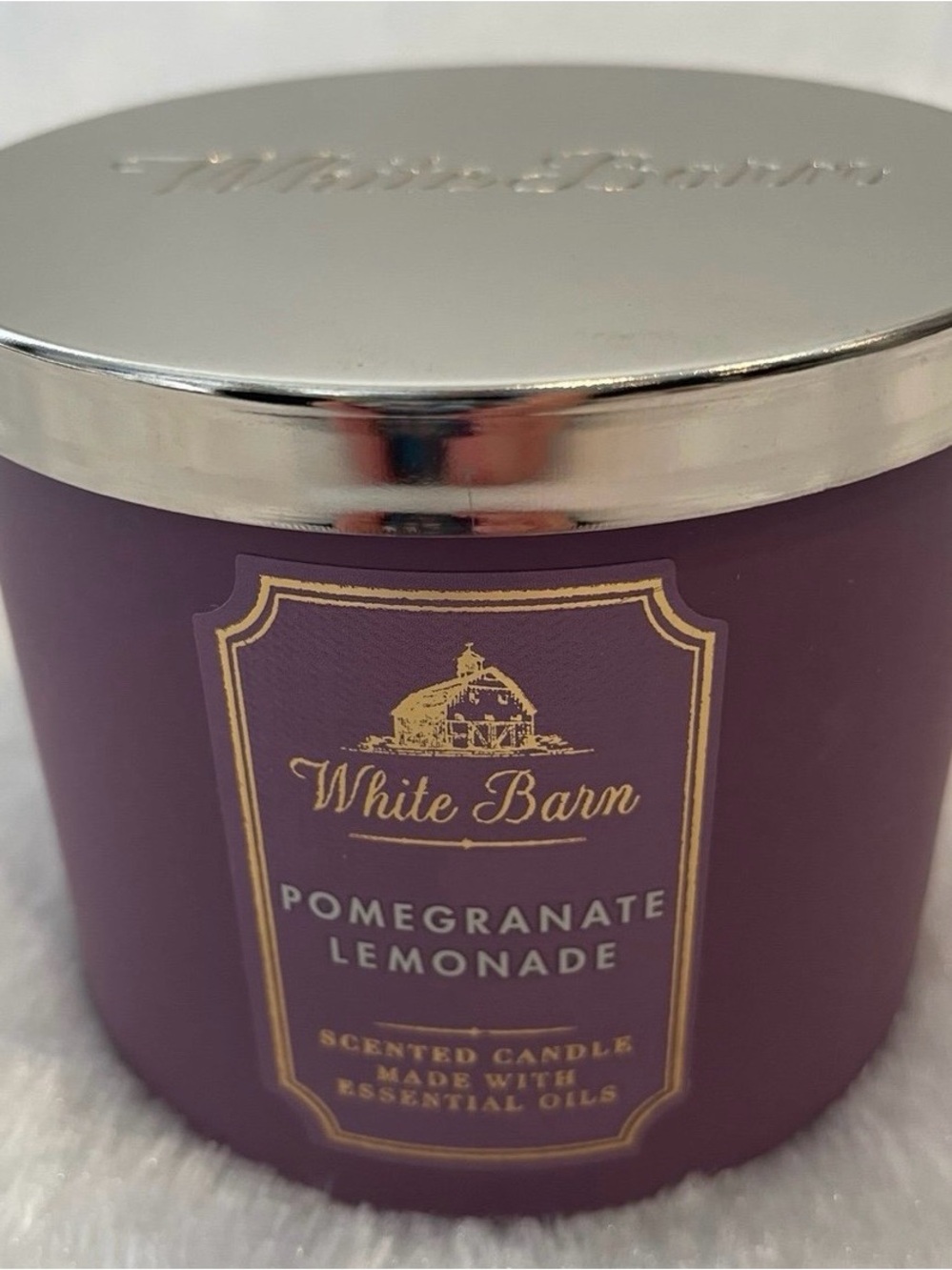 White Barn Purple Pomegranate Lemonade Candle with Silver Lid